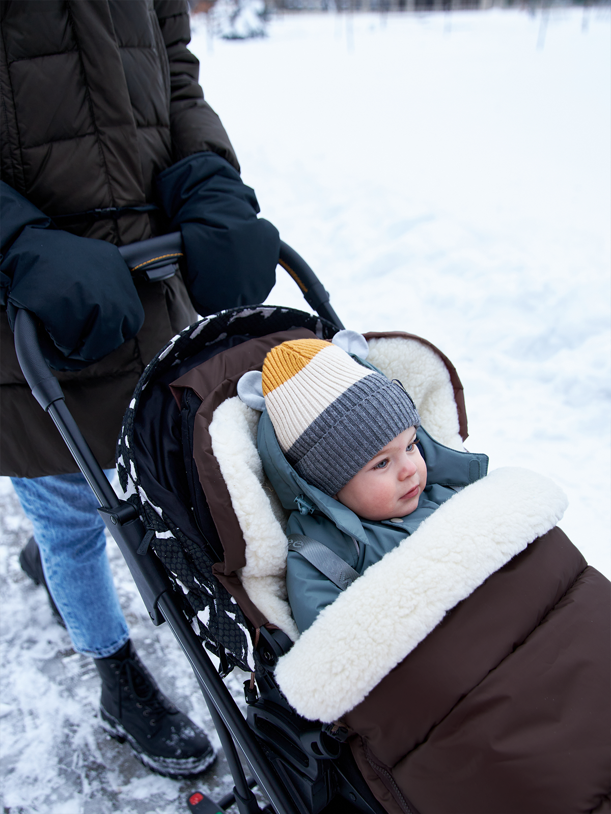 Конверт в коляску Осьминожка Трансформер коричневый - фото 15