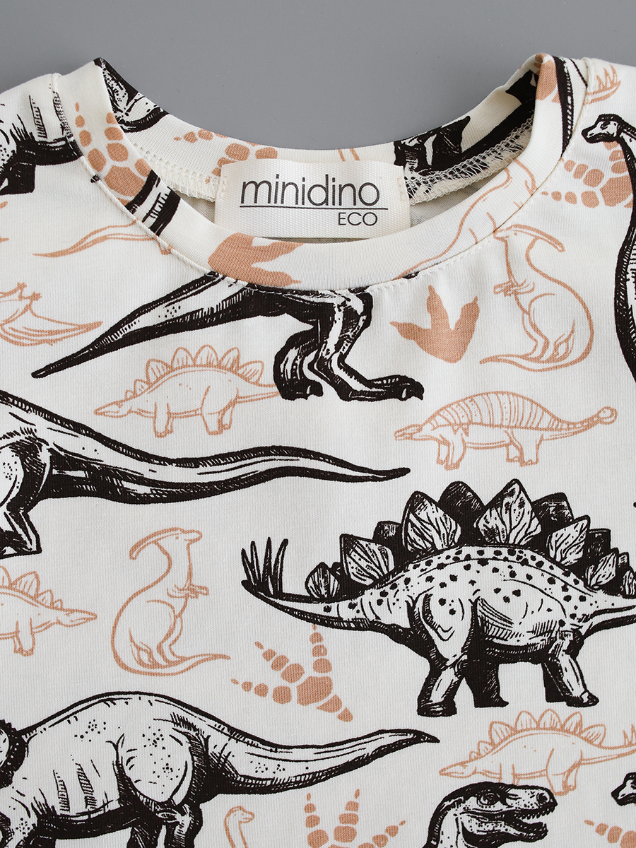 Футболка MINIDINO Т-Д-019Футболка-фуфайка принт Динозавры тофу - фото 12