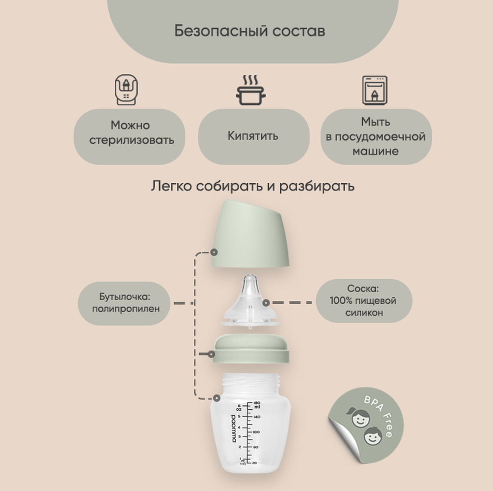 Бутылочка Paomma Anti-Colic 240 мл - фото 5