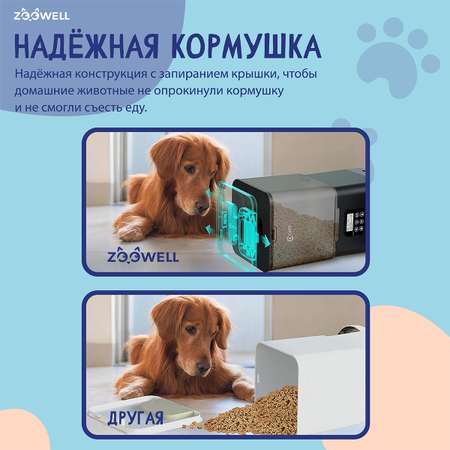 Автоматическая кормушка ZDK для кошек 5600 мл черная