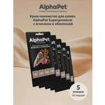 Крем-лакомство AlphaPet для кошек Superpremium с ягненком и облепихой 48 г 5в1