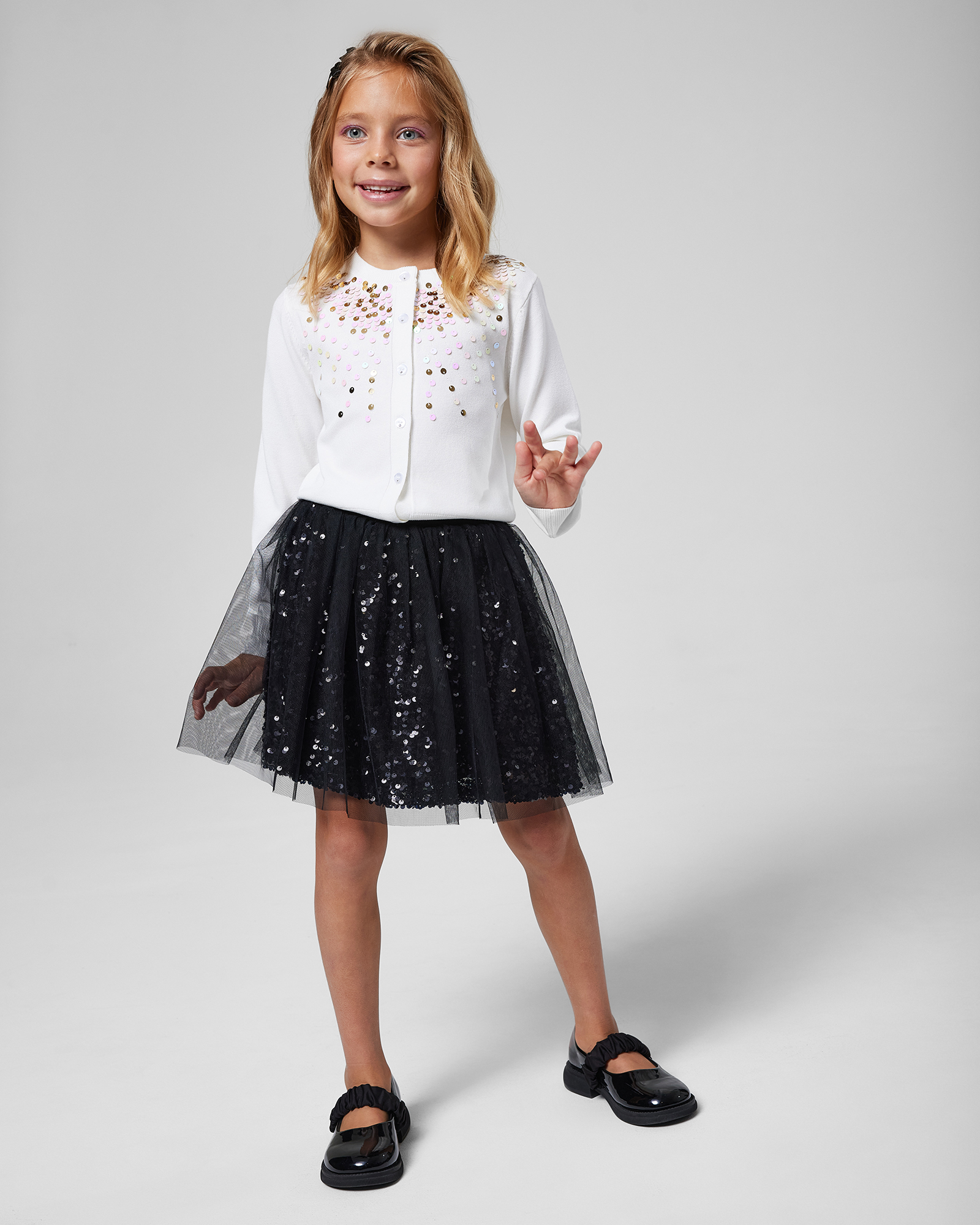 Кардиган Orsolini с пайетками W24OR4-NY-44kg-00 - фото 6