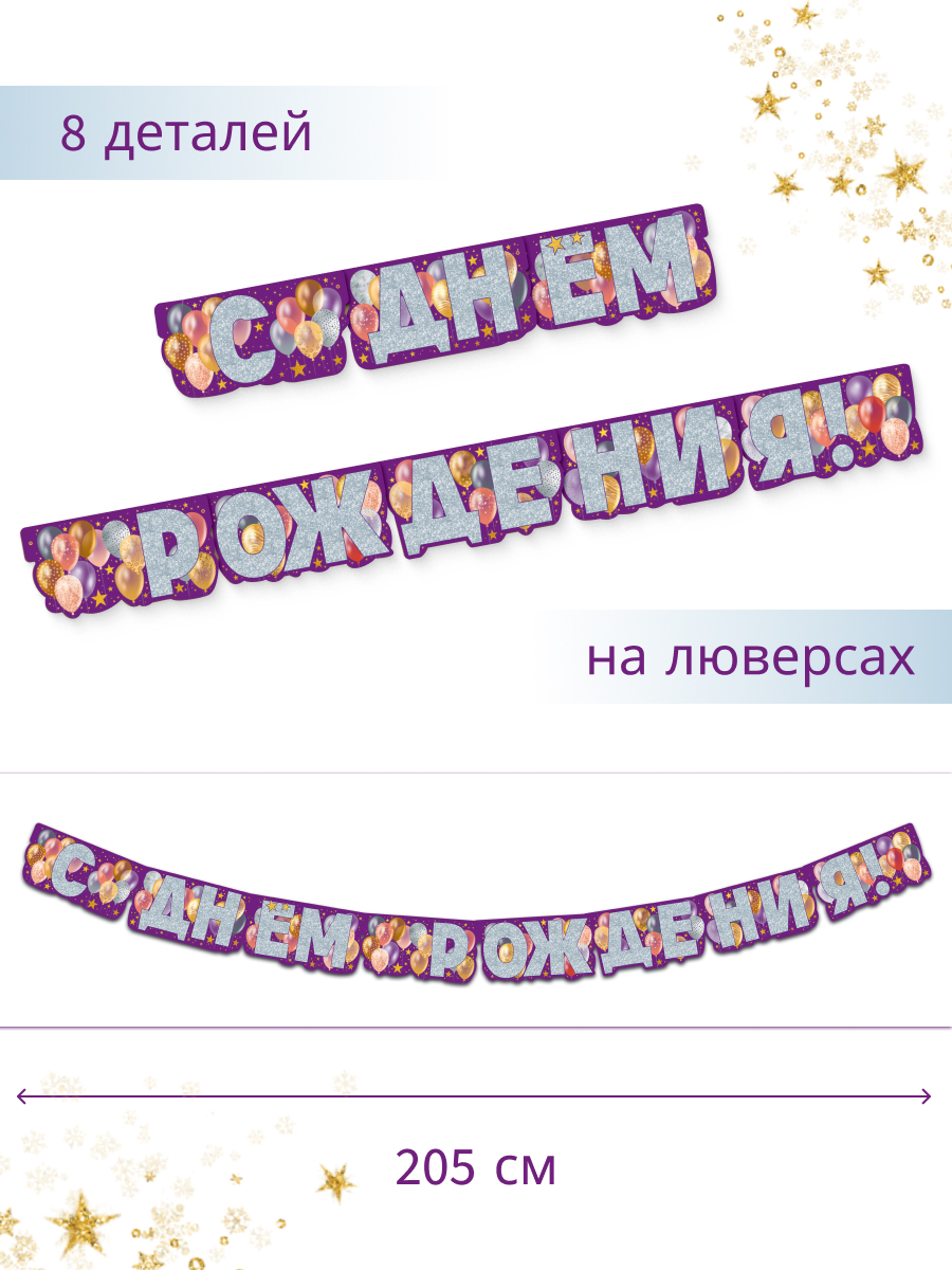 Гирлянда-растяжка Арт и Дизайн День Рождения - фото 2