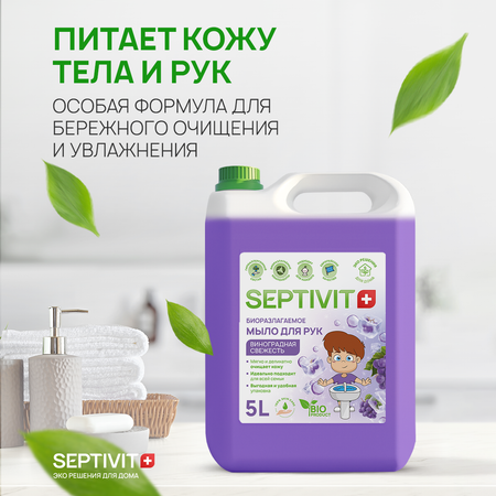 Мыло жидкое SEPTIVIT Виноградная свежесть 5450 г 5000 мл