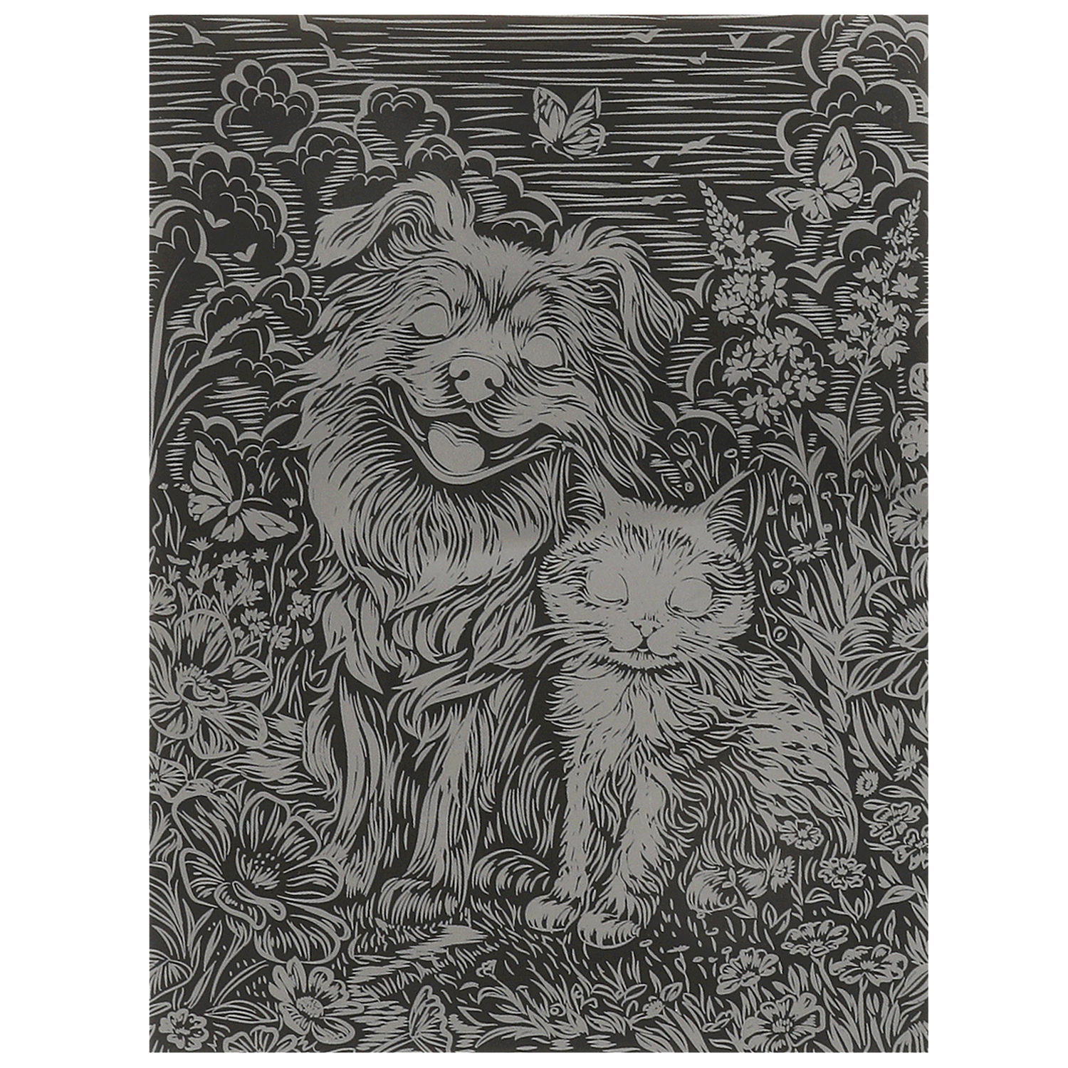 Гравюра Multiart Пес и Кот - фото 4