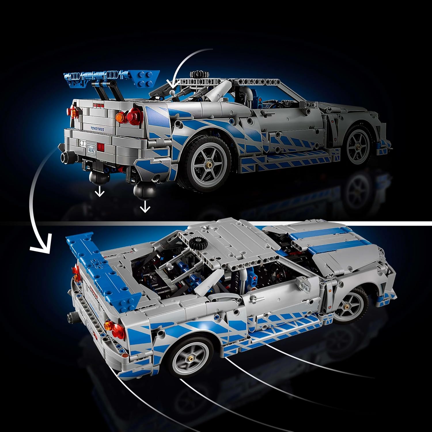 Конструктор LEGO Technic Nissan Skyline GT-R 1410 дет. - фото 6