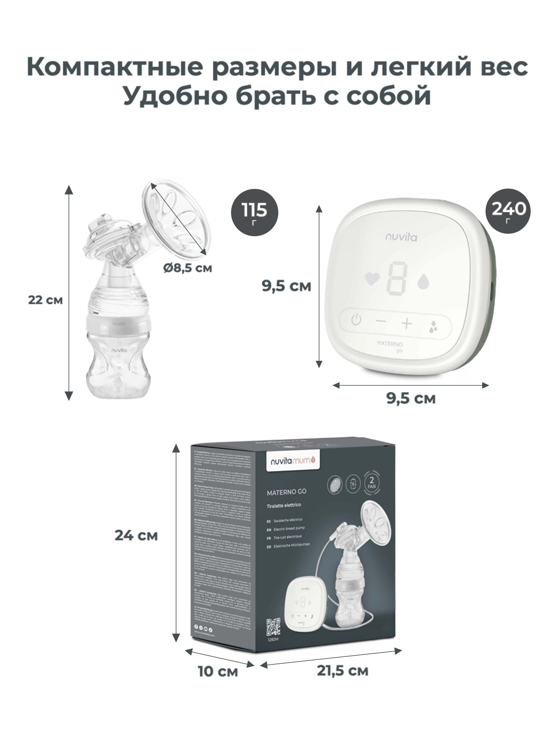 Молокоотсос электрический Nuvita Materno Go - фото 8