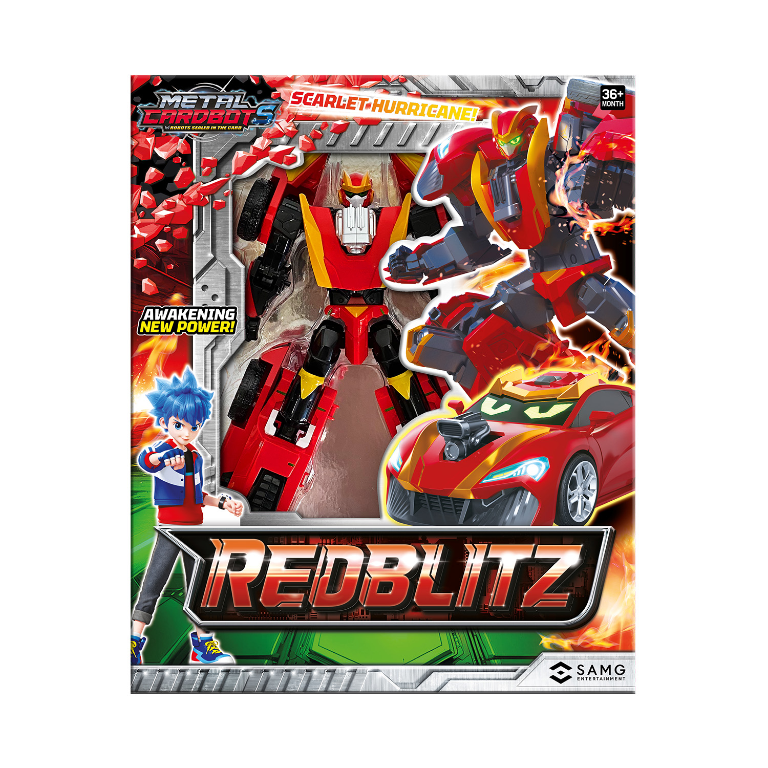 Игровой набор METAL-CARDBOT Рэдблиц трансформер 22 см S2 - фото 1