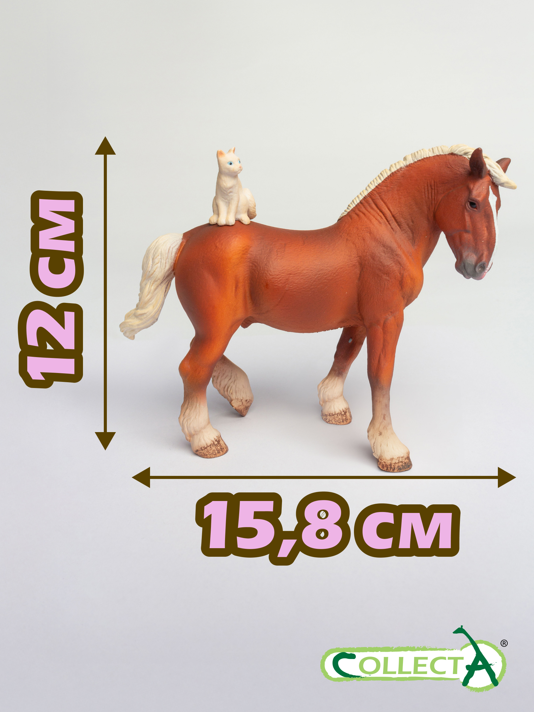 Фигурка Collecta Лошадь с кошкой - фото 2