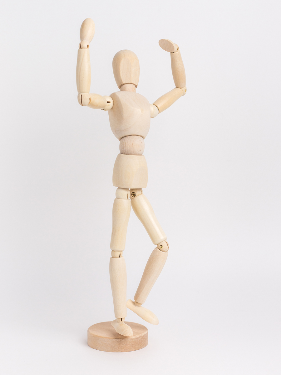 Манекен для рисования Малевичъ мужской деревянный 30 см - фото 9