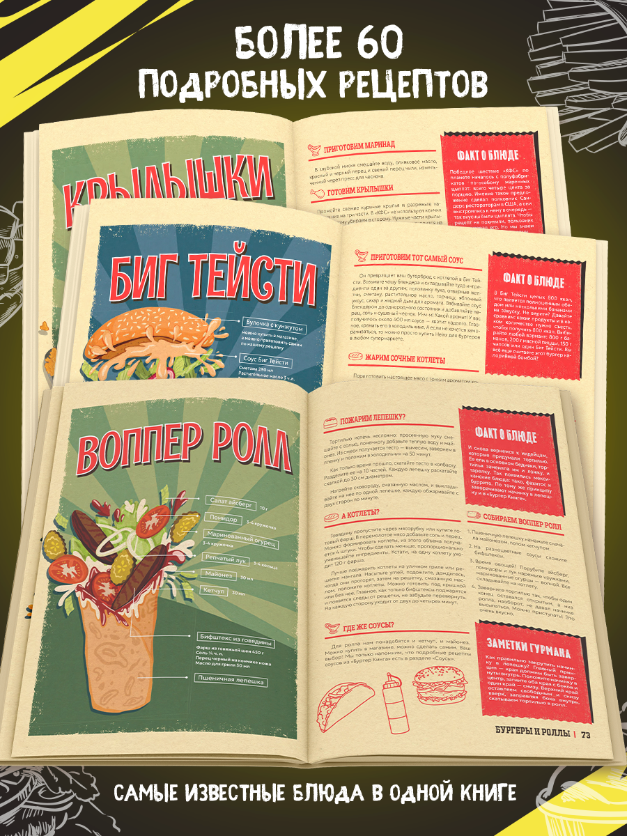 Книга рецептов True Books Space "Тот самый фастфуд" - фото 2