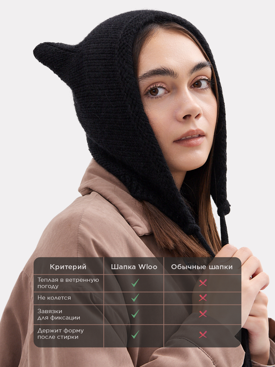 Шапка Wloo чепчик-кошка - фото 9