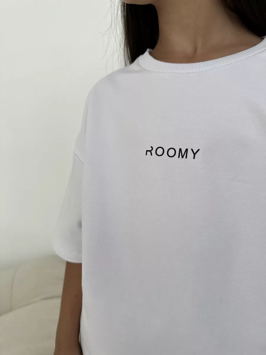 Футболка ROOMY ESSENCE OVERshirt/white - фото 6
