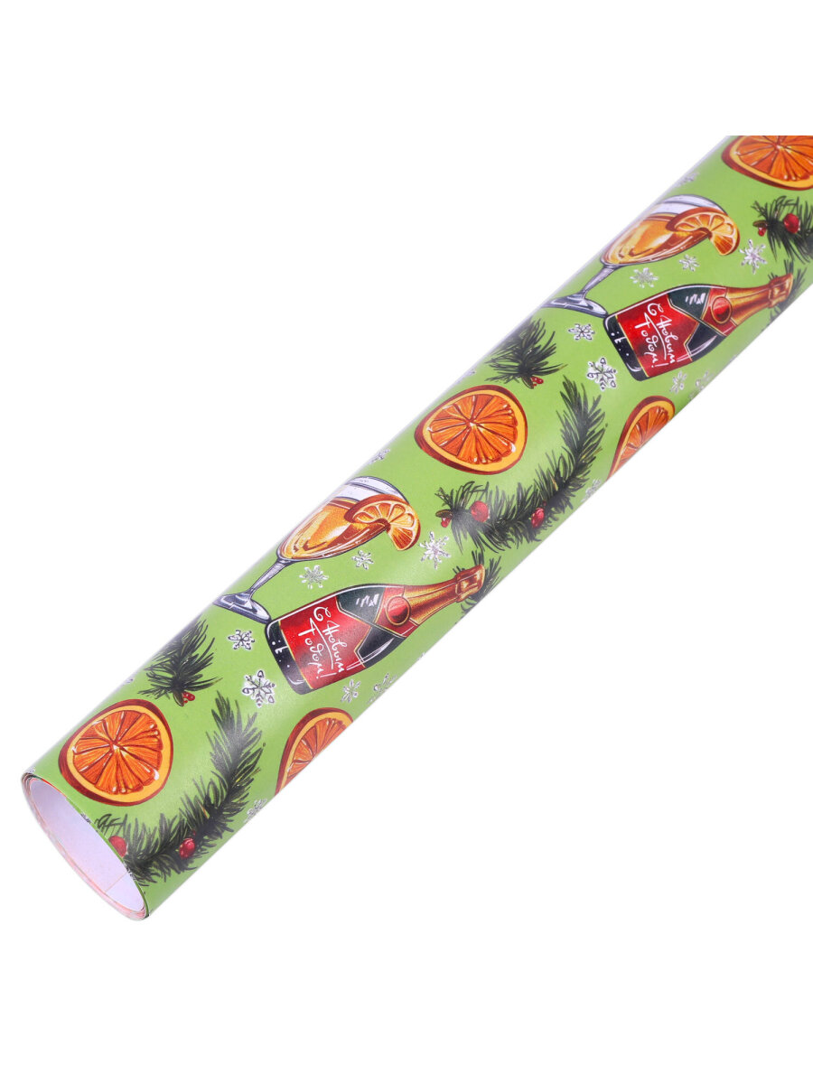 Упаковочная бумага Золотая сказка для новогодних подарков в рулоне набор 3 штуки - фото 13