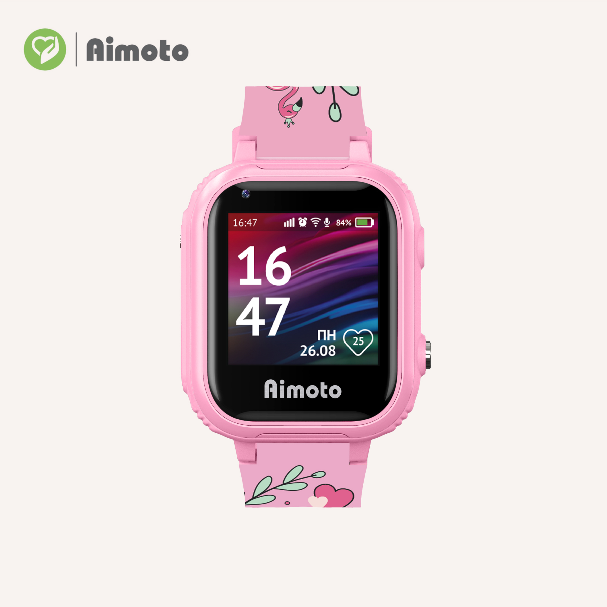 Детские смарт-часы Aimoto Pro 4G GPS с SIM картой в комплекте цвет фламинго - фото 8