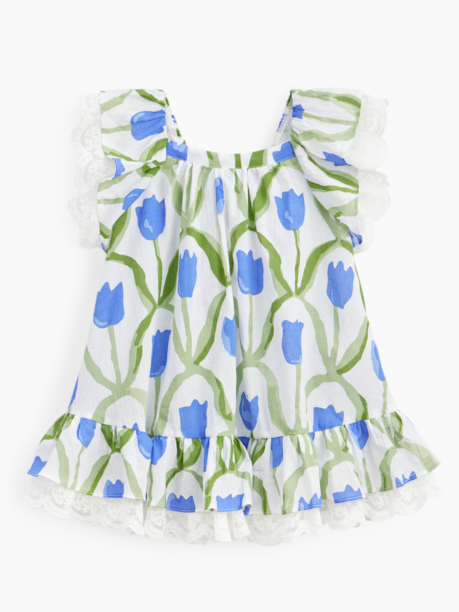Платье Happy Baby 88189_blue-flower - фото 1