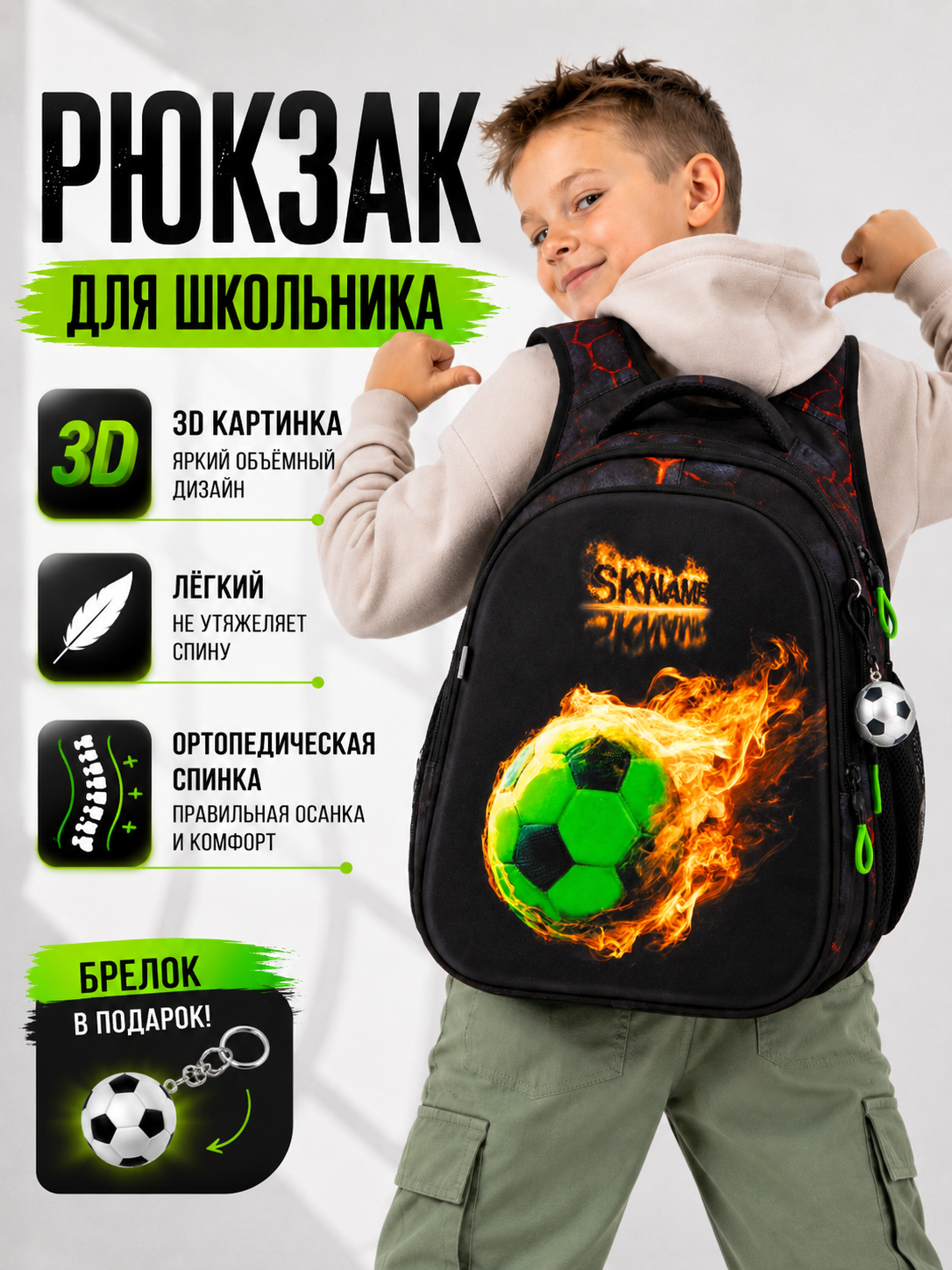 Рюкзак SkyName для мальчика 8 в 1 - фото 2