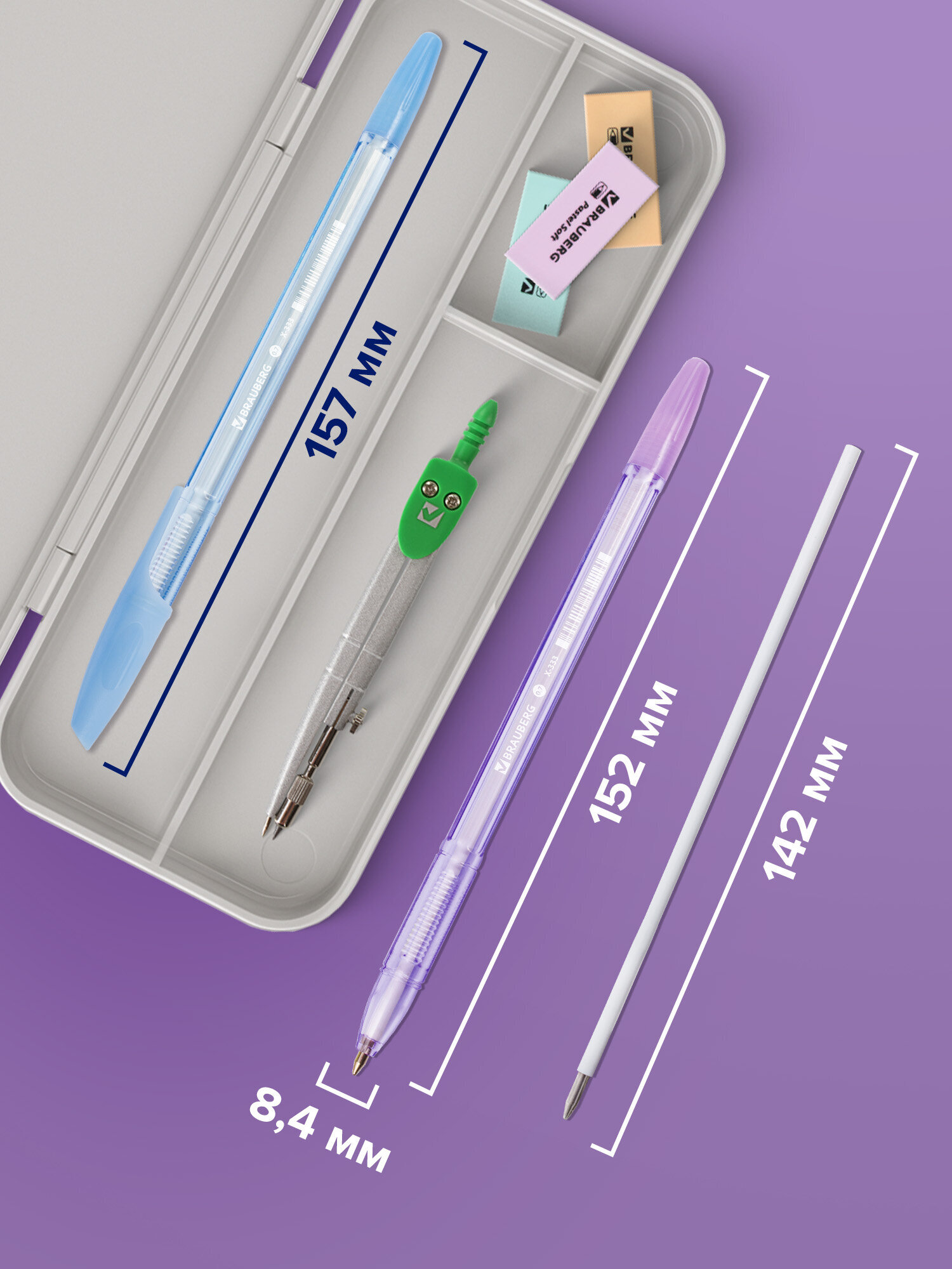 Ручка шариковая Brauberg 50 шт. - фото 4
