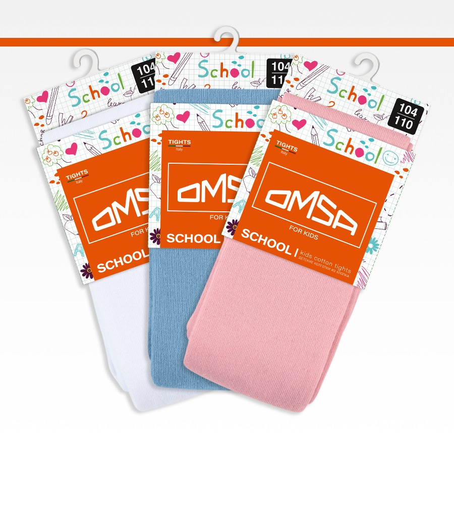 Колготки 3 пары Omsa Collant 11С01-1 Bianco/Blu Сhiaro/Rosa.кмп.3 - фото 1