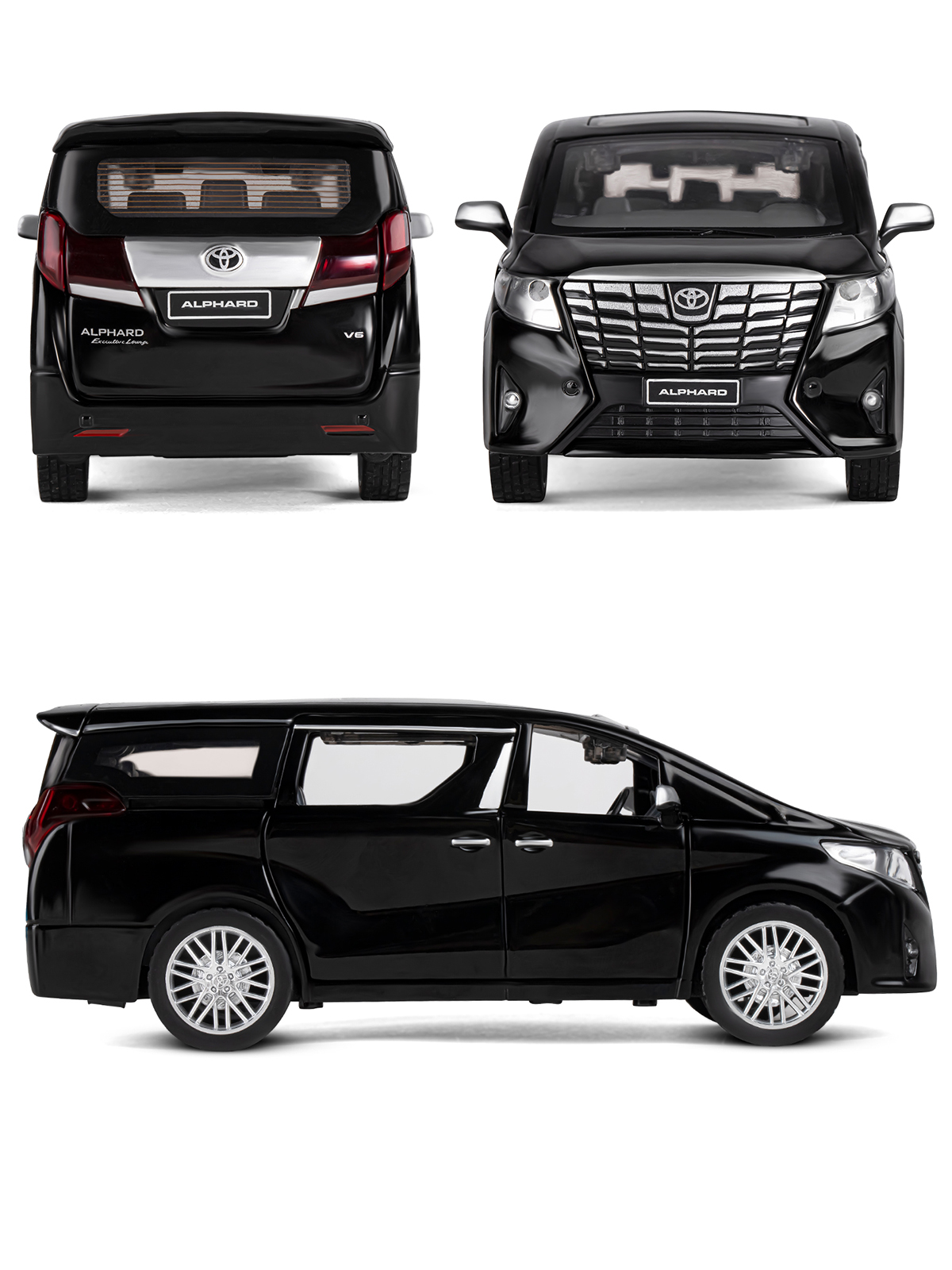 Автомобиль АВТОпанорама Toyota Alphard 1:29 JB1251405 - фото 5