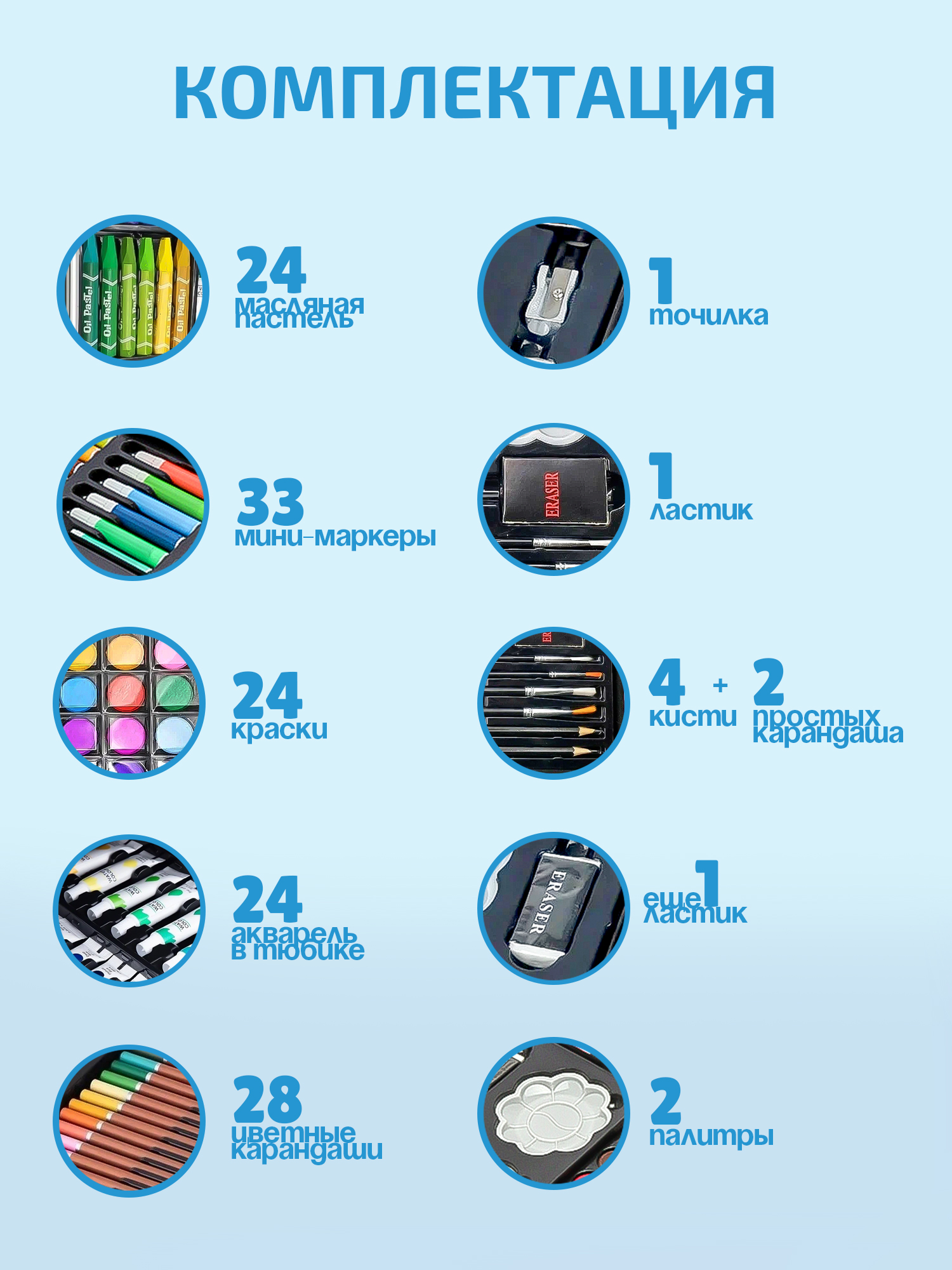 Набор для рисования Madliani Единорог 147 шт. - фото 3