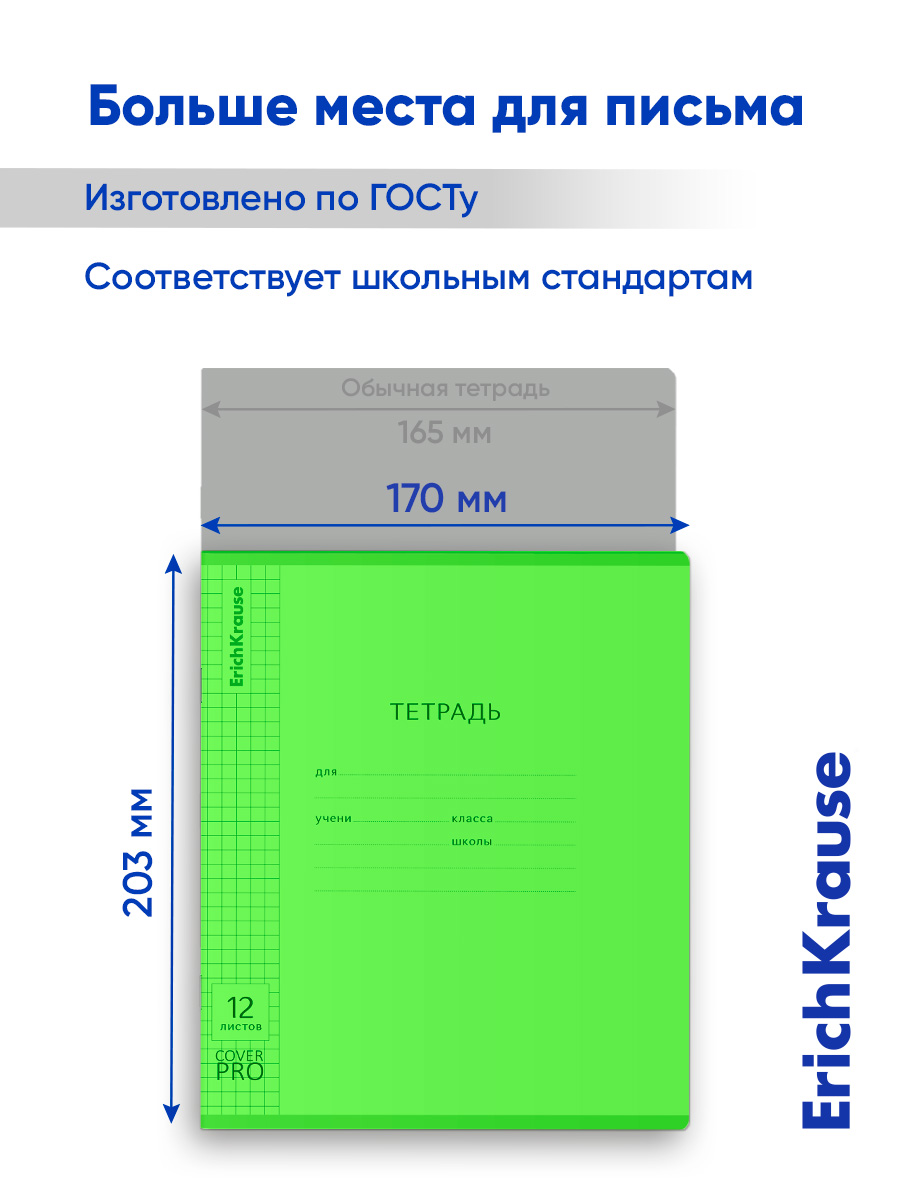 Тетрадь ErichKrause клетка 12 лист. 10 шт. - фото 9