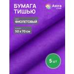 Бумага Astra Craft 50х70см 5 шт FT-26 фиолетовый