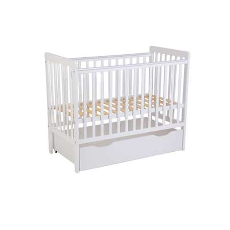Детская кроватка Polini kids прямоугольная, без маятника (белый)