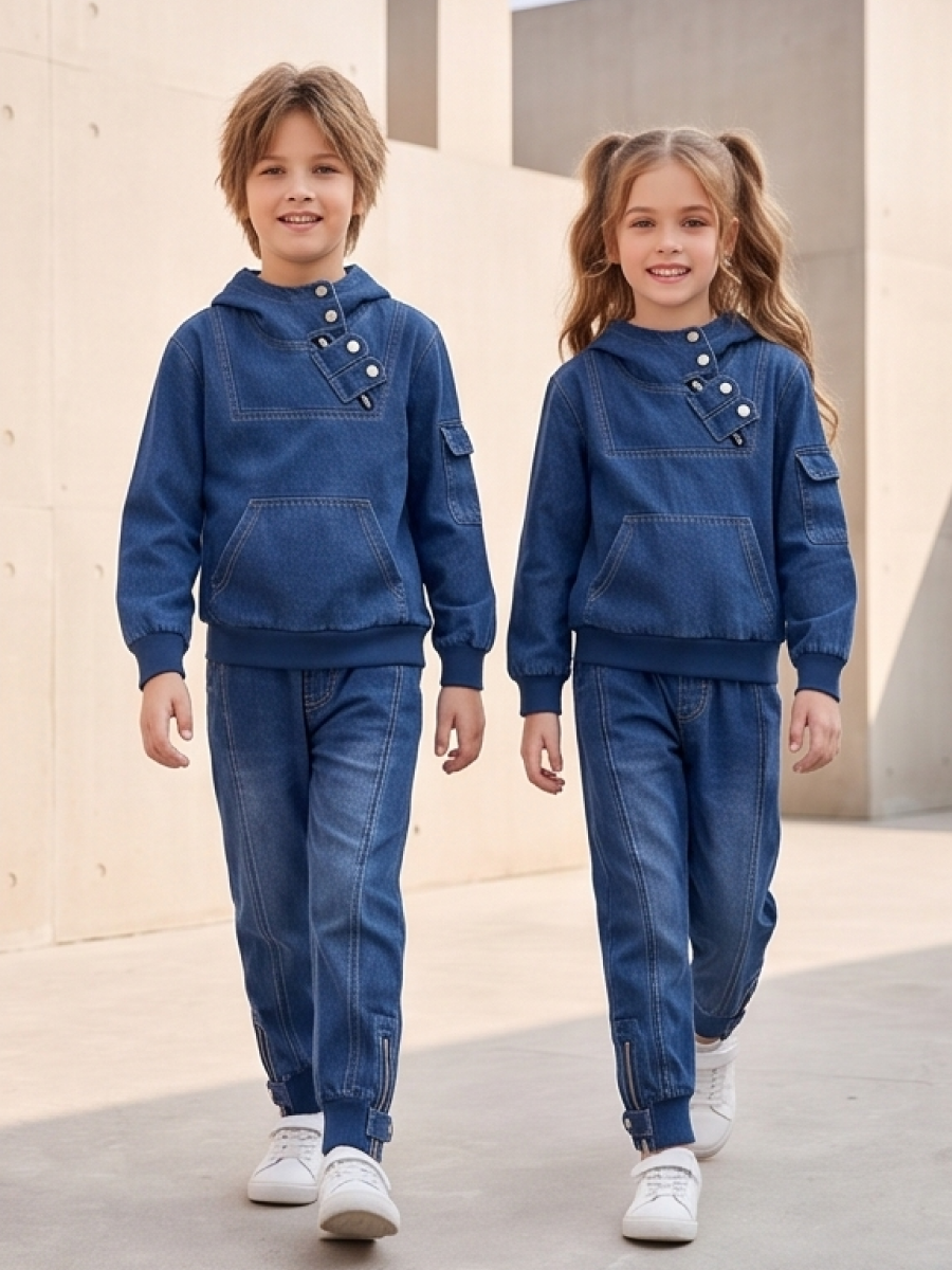 Костюм Artcher kids КостюмДжинс0001Синий - фото 7