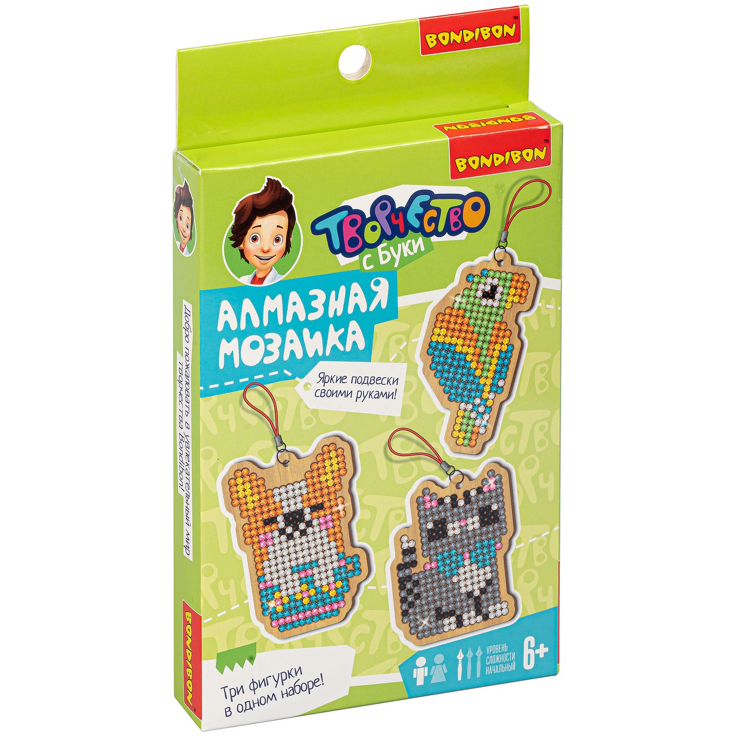 Алмазная мозаика Bondibon Брелоки из дерева - фото 3
