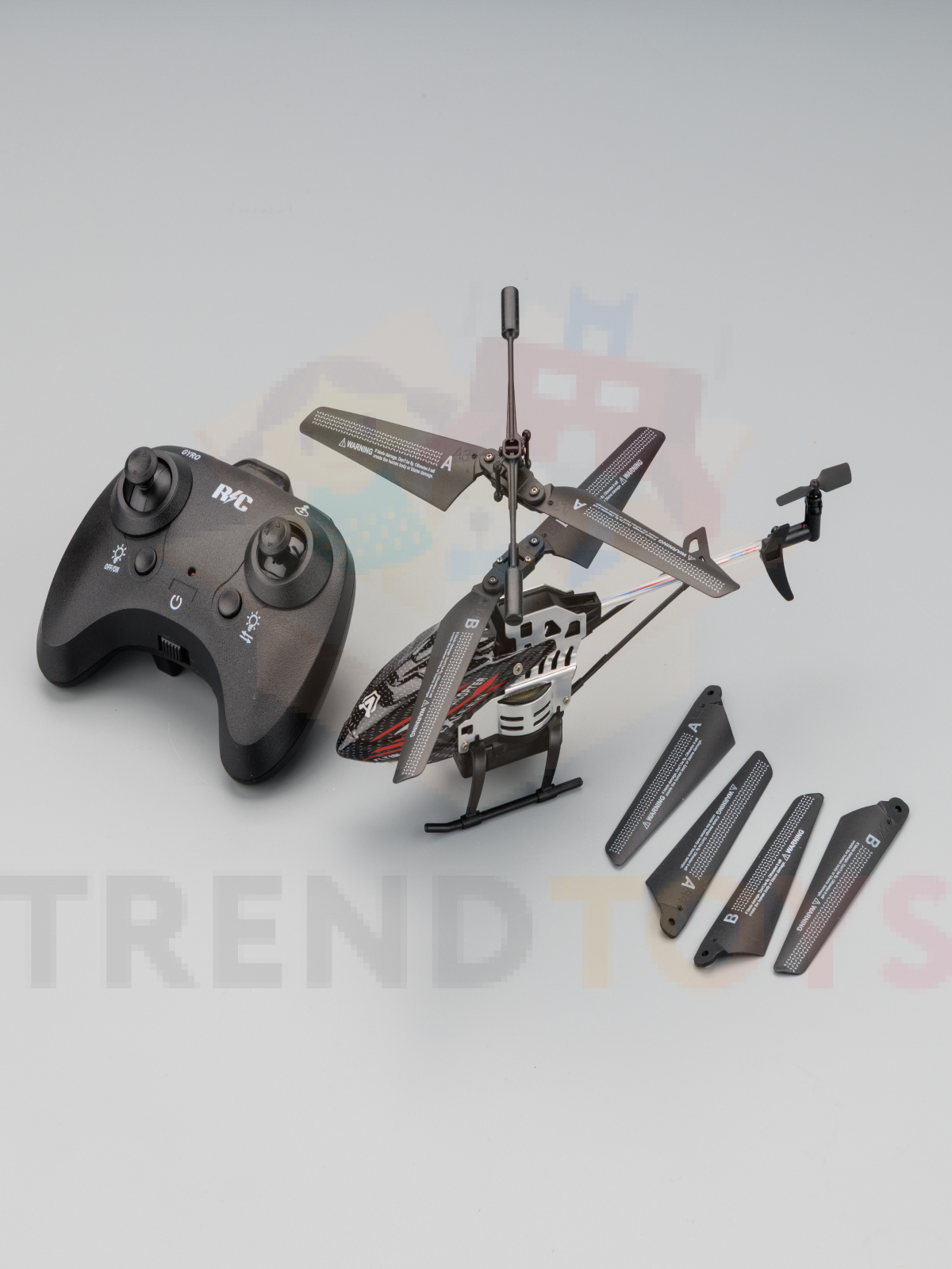 Вертолет РУ TrendToys на пульте управления черный - фото 12