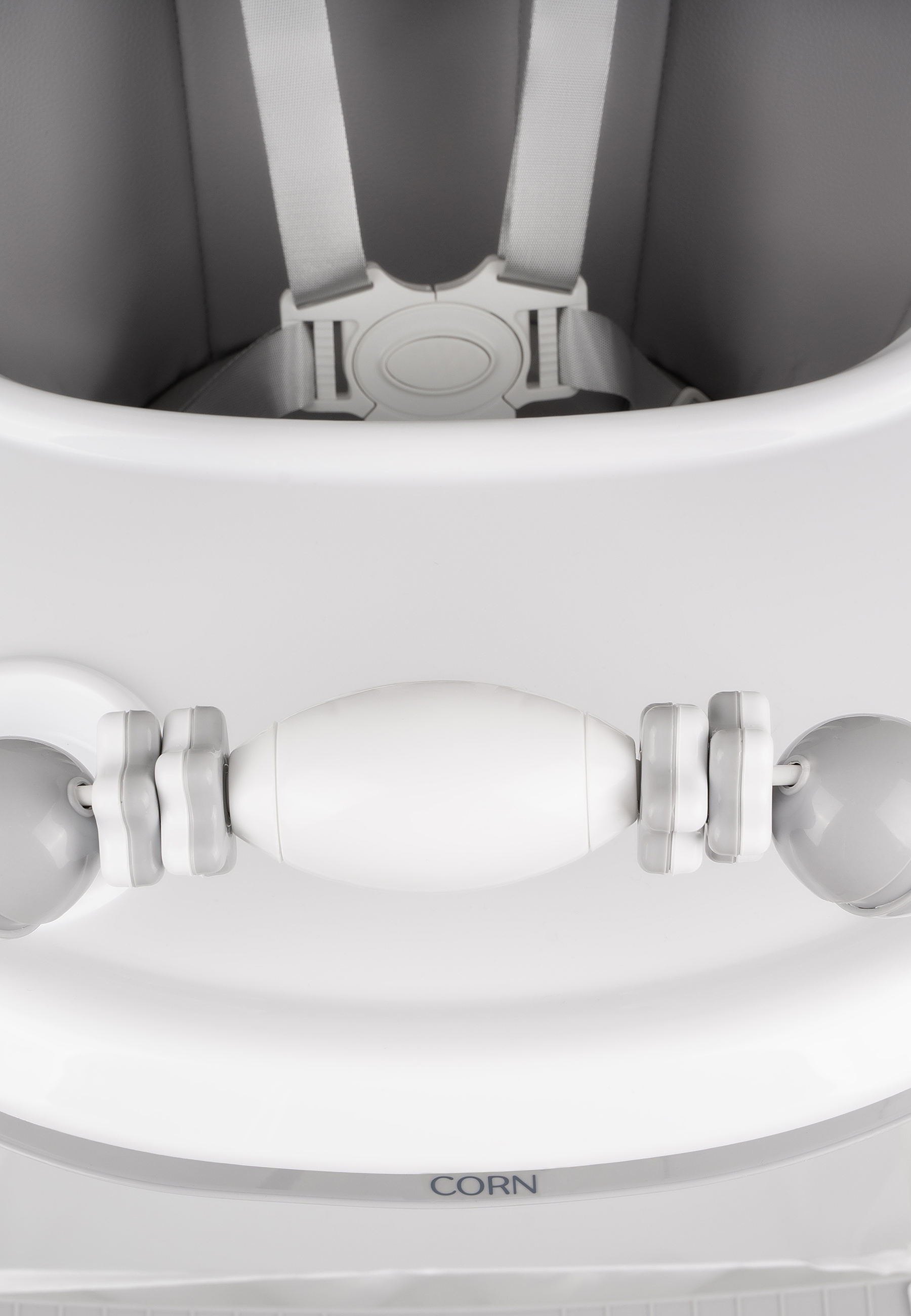 Стульчик для кормления Indigo Corn светло-серый - фото 9