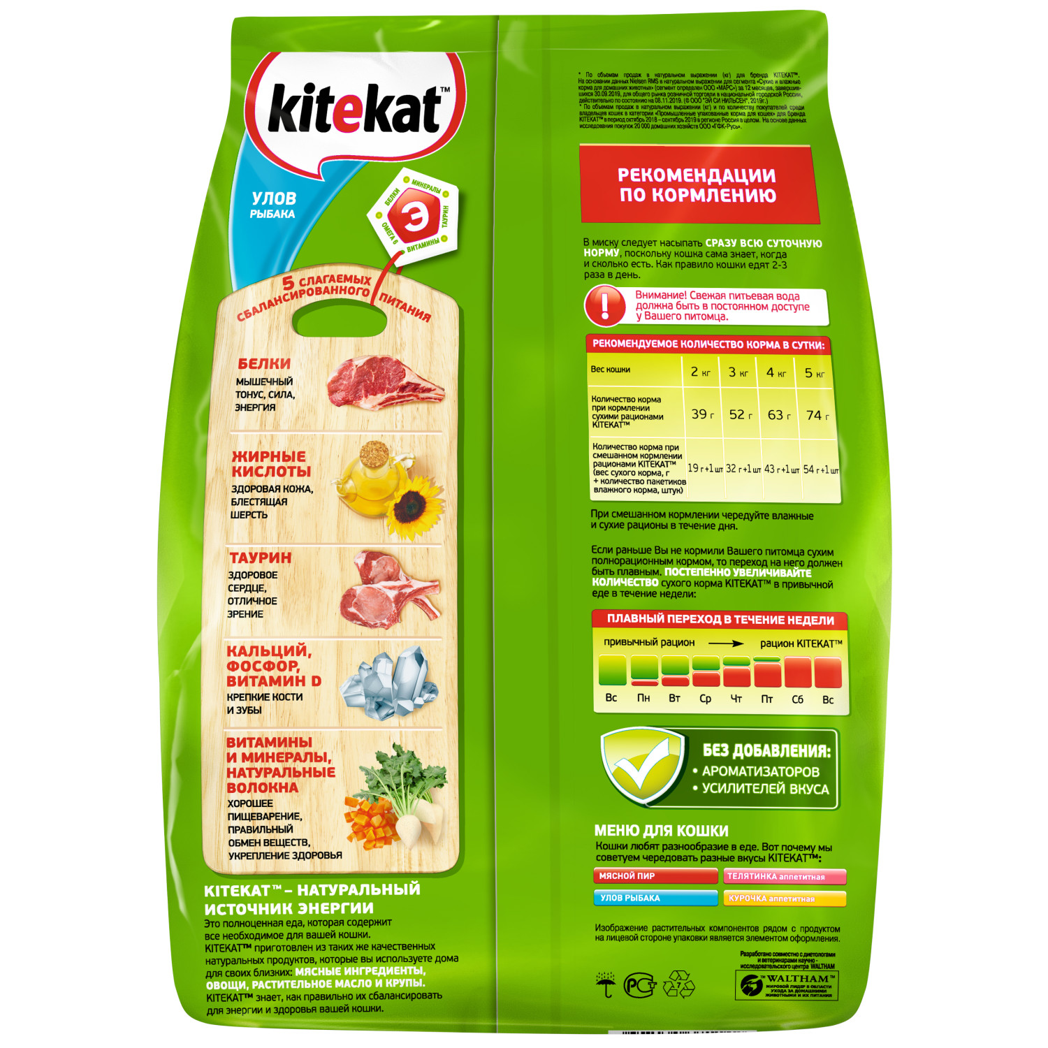 Корм сухой для кошек KiteKat 1.9кг Улов рыбака - фото 2