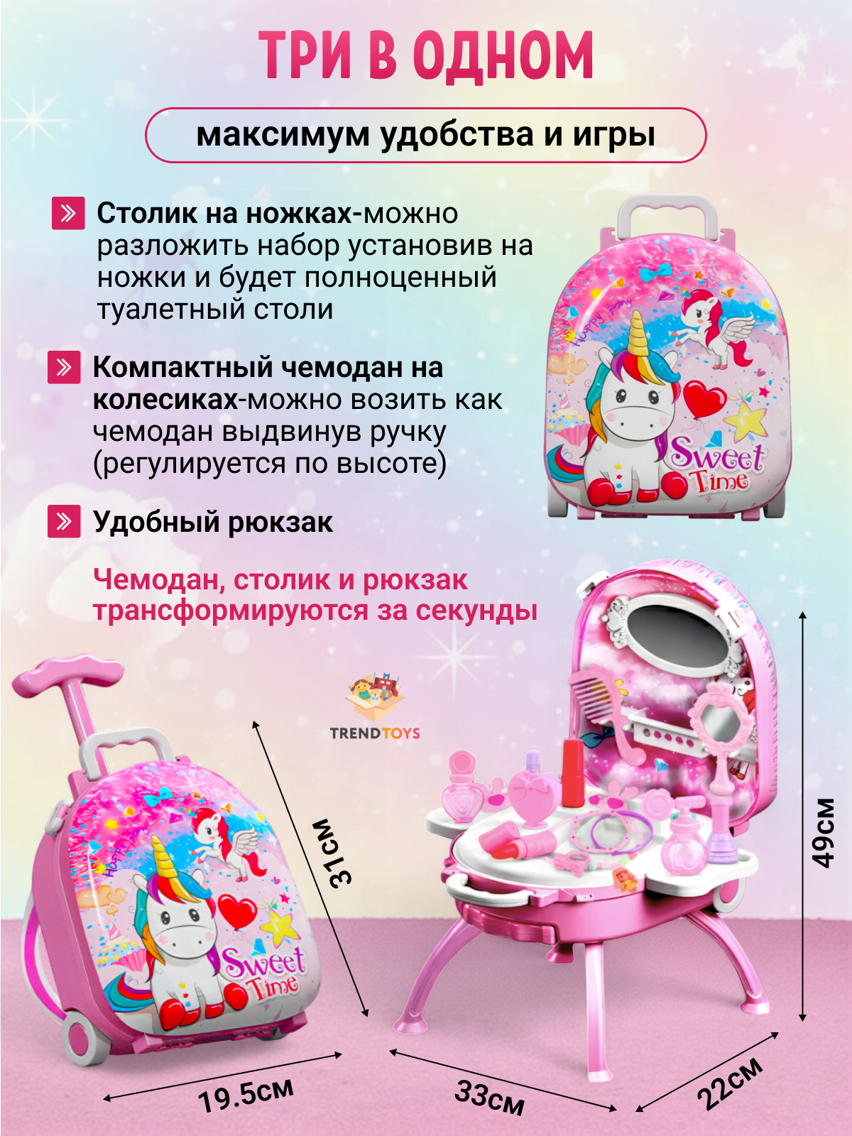 Игрушка TrendToys косметика, фен, бижутерия - фото 4