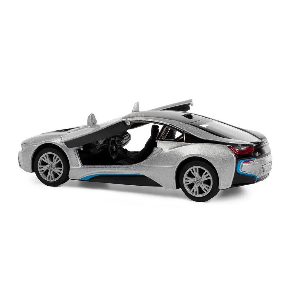Автомобиль KINSMART BMW I8 1:36 серебристая КТ5379/3 - фото 2