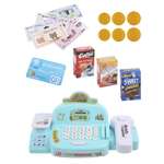 Игровой набор Наша Игрушка продукты, прилавок, касса, тележки и корзинки