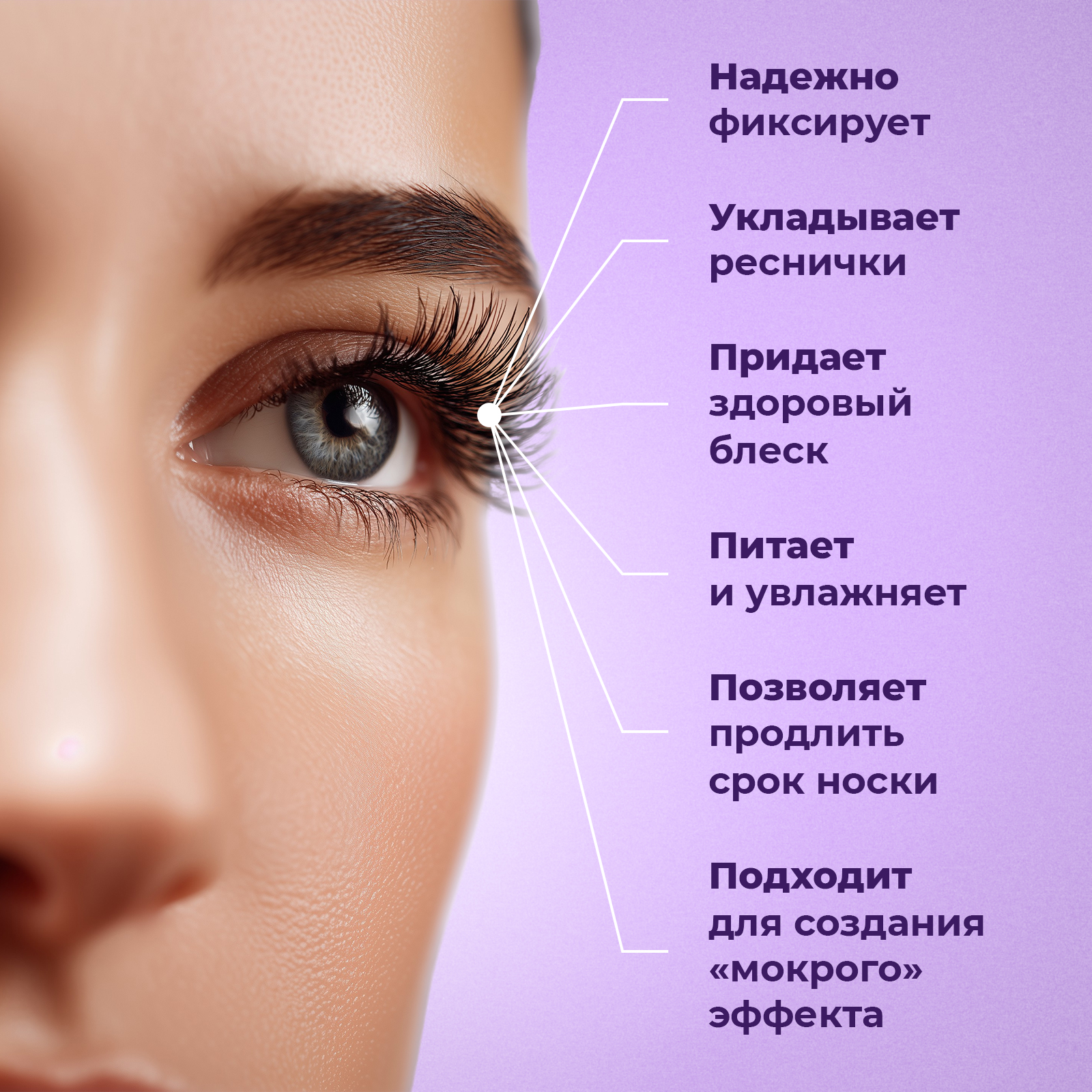 Закрепитель для фиксации ресниц NUZHNOE после наращивания 10 мл - фото 4