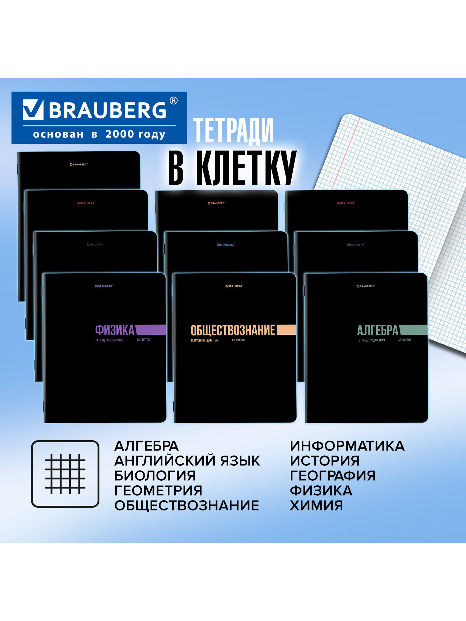 Тетрадь Brauberg 48 лист. 12 шт. - фото 4