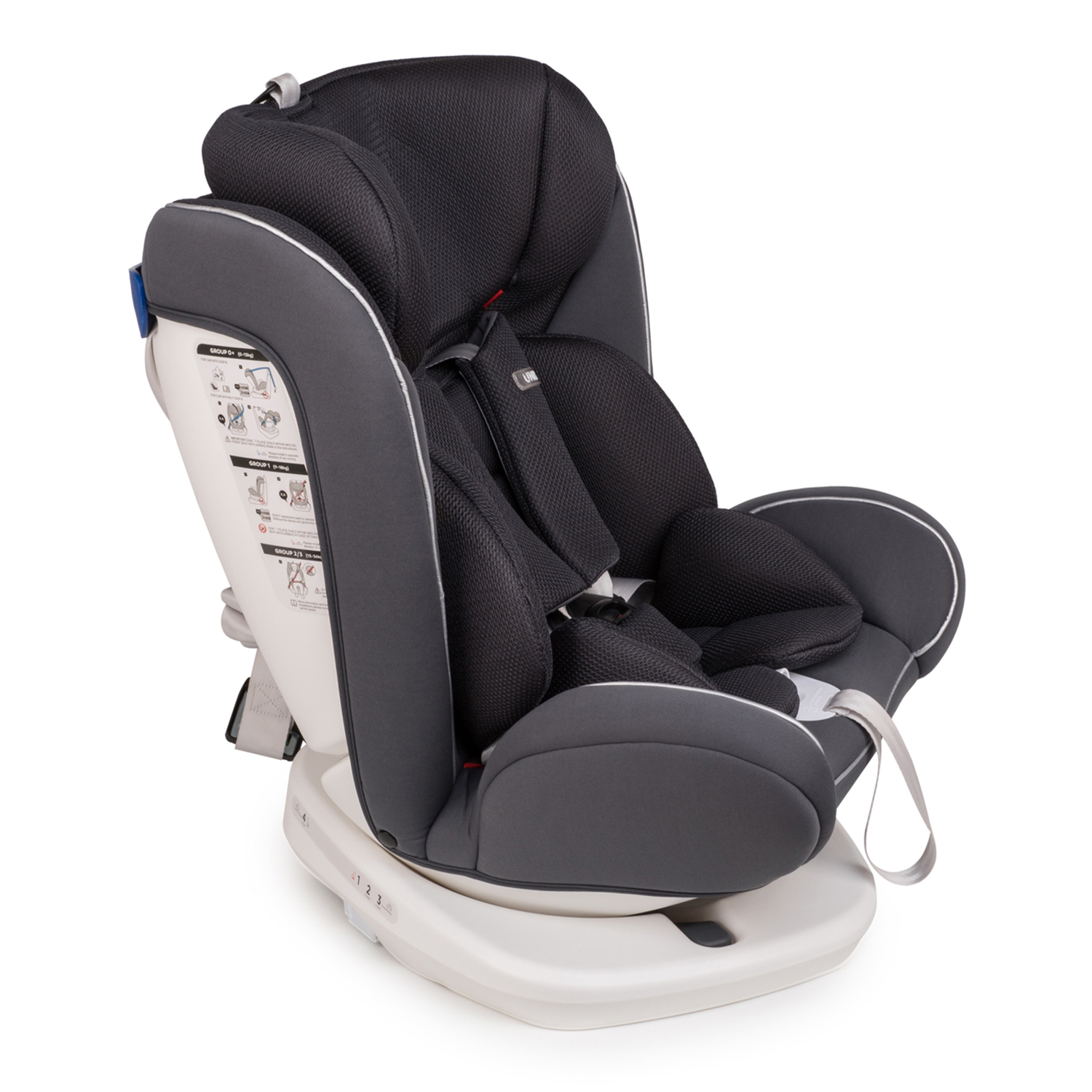 Автокресло Happy Baby Isofix 0+/1/2/3 (0-36 кг) серый - фото 15