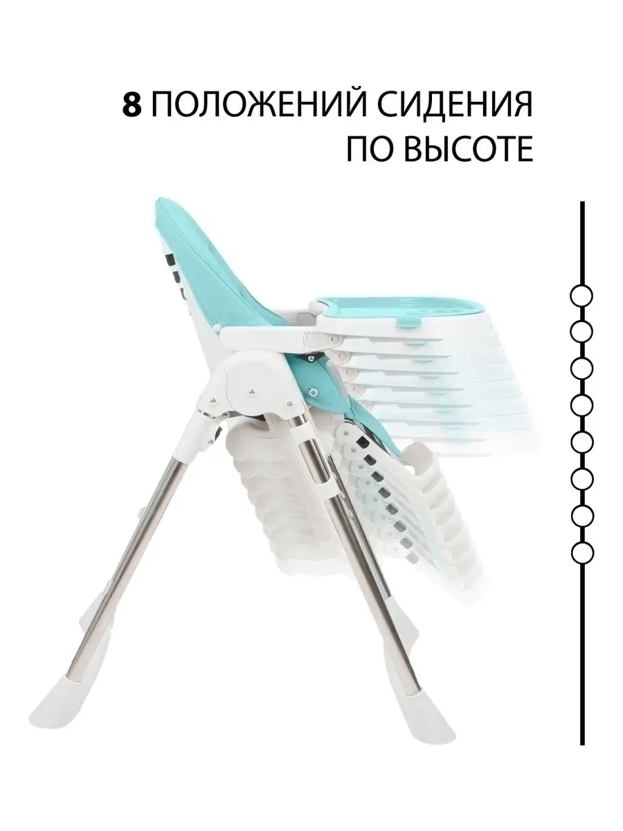 Стульчик для кормления TOMMY Bon appetit бирюзовый - фото 6