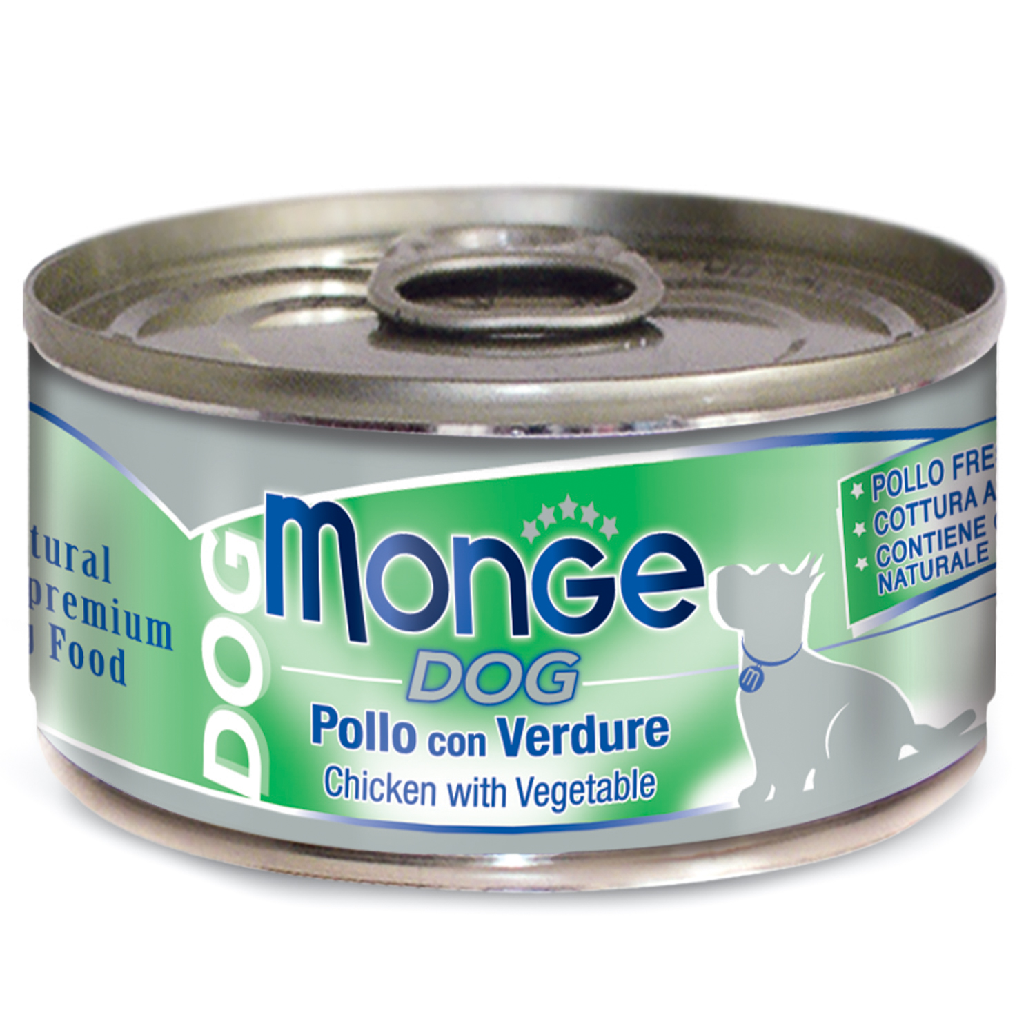 Корм для собак Monge Dog Natural 95г куриные кусочки с овощами консервы - фото 1