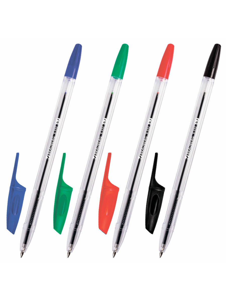 Ручка шариковая Brauberg 4 шт. - фото 7