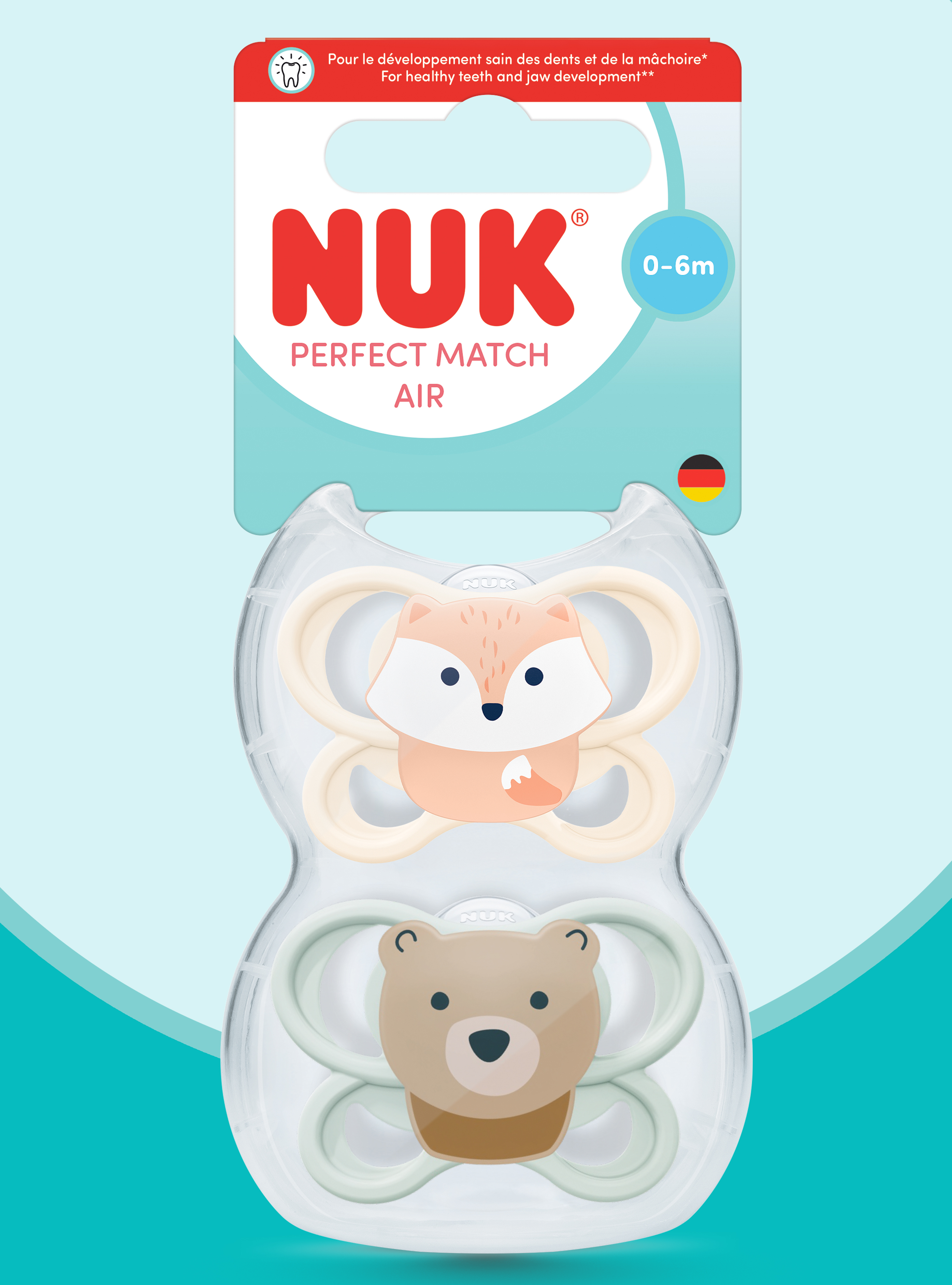 Пустышка Nuk силикон ортодонтическая от 0 мес. 2 шт. - фото 1
