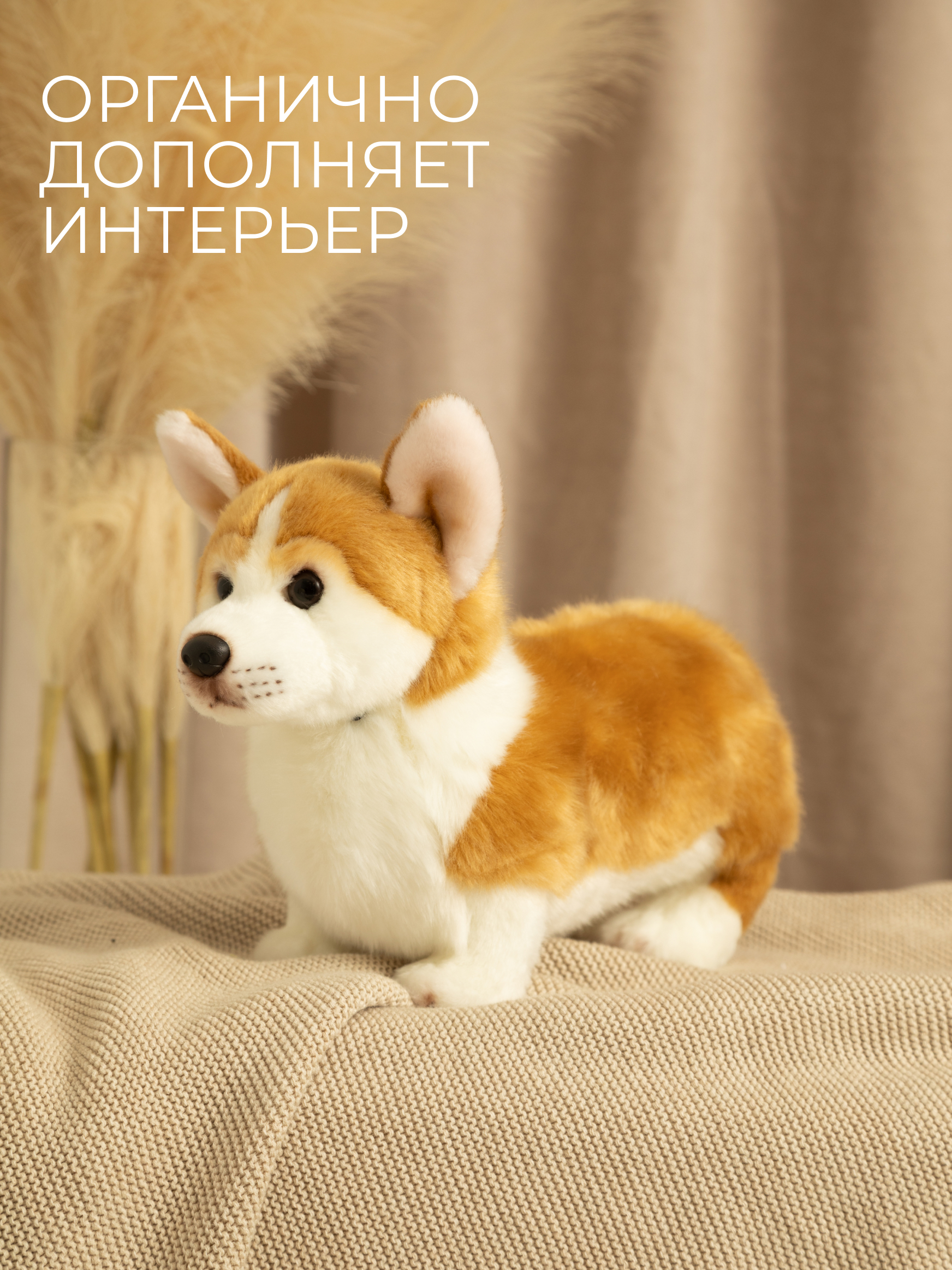 Мягкая игрушка GULLIVER toys Корги Коржик, 30 см - фото 6