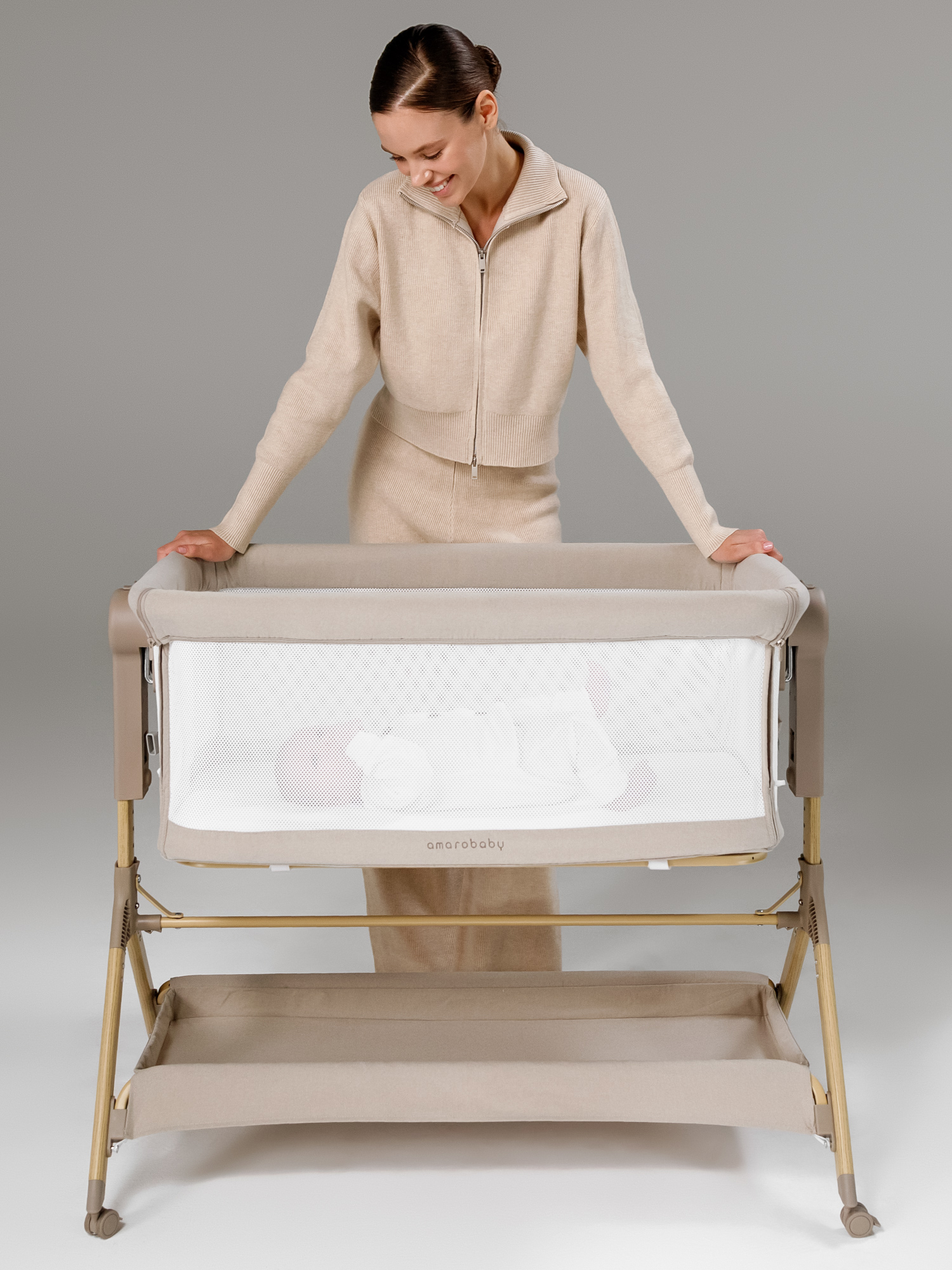 Колыбель Amarobaby Care серый - фото 24