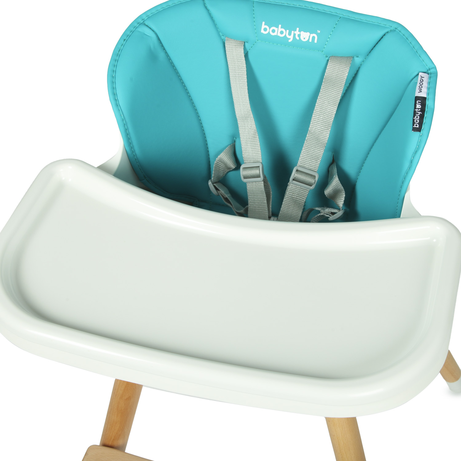 Стульчик для кормления Babyton Woody Turquoise трансформер - фото 9