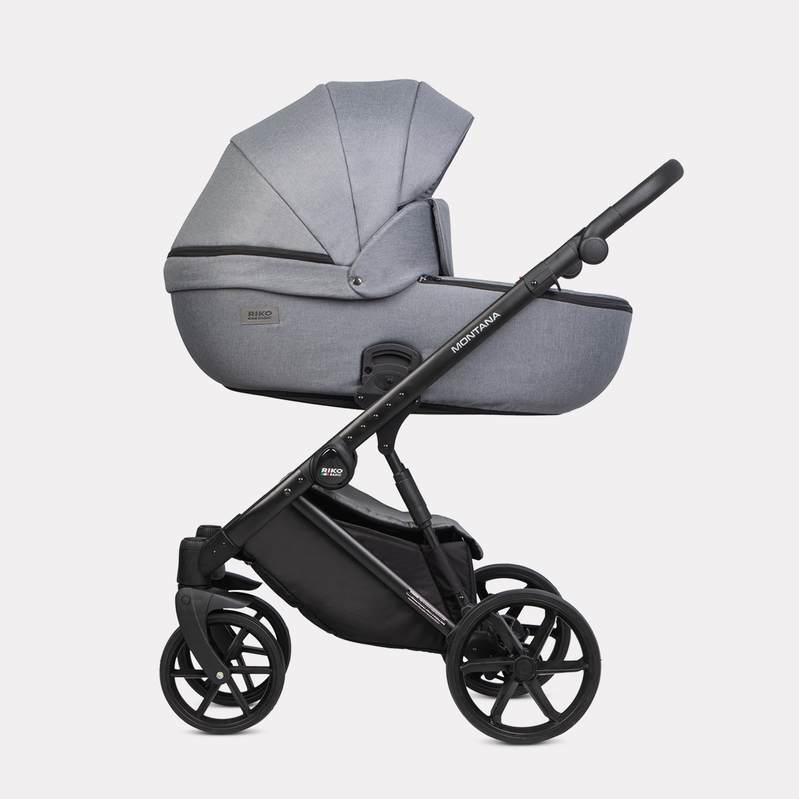 Коляска 2в1 Riko Basic Montana серый - фото 3