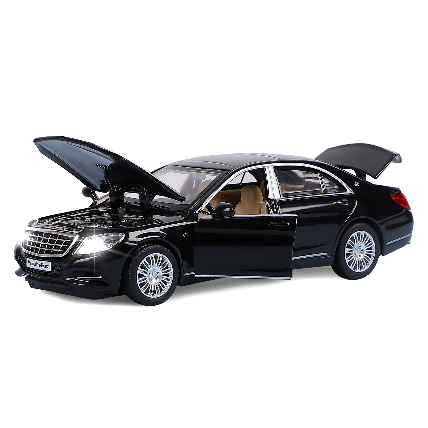 Автомобиль АВТОпанорама Mercedes Benz S600 1:32 JB1251034 - фото 15