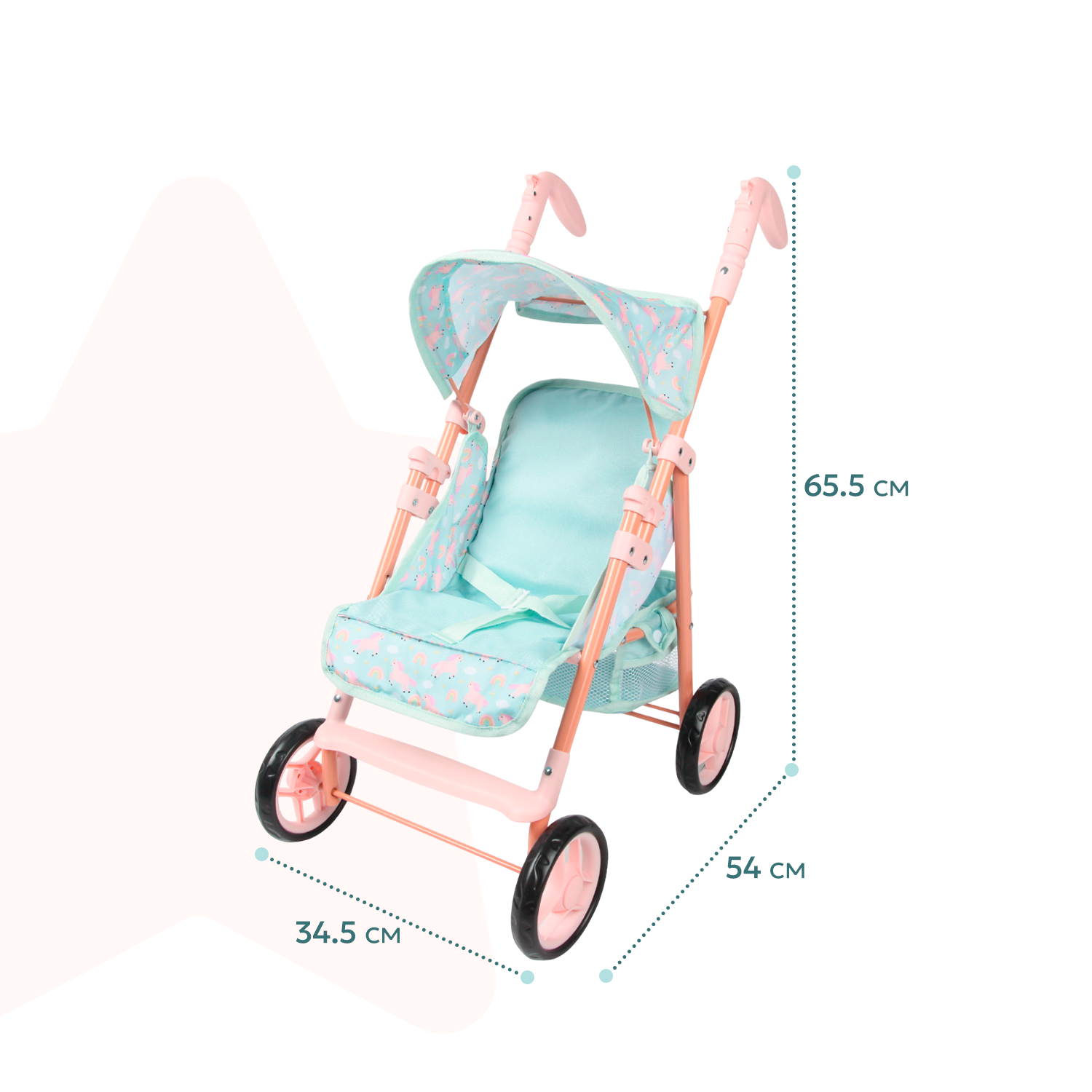 Прогулочная коляска для кукол Demi Star 9351 Rain Unic - фото 11