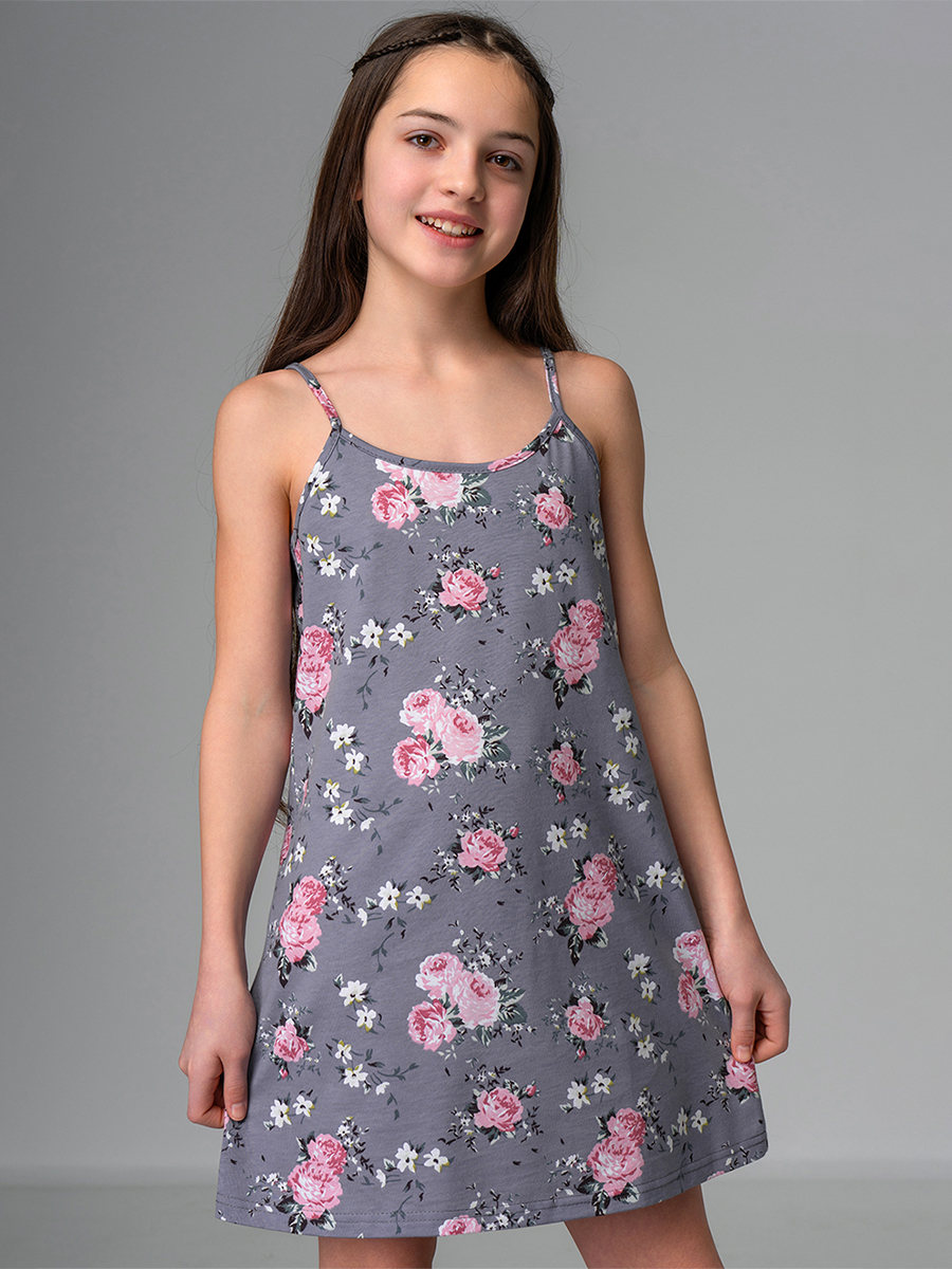 Сорочка ночная HappyFox HF3001MSPцветы.на.сером - фото 2